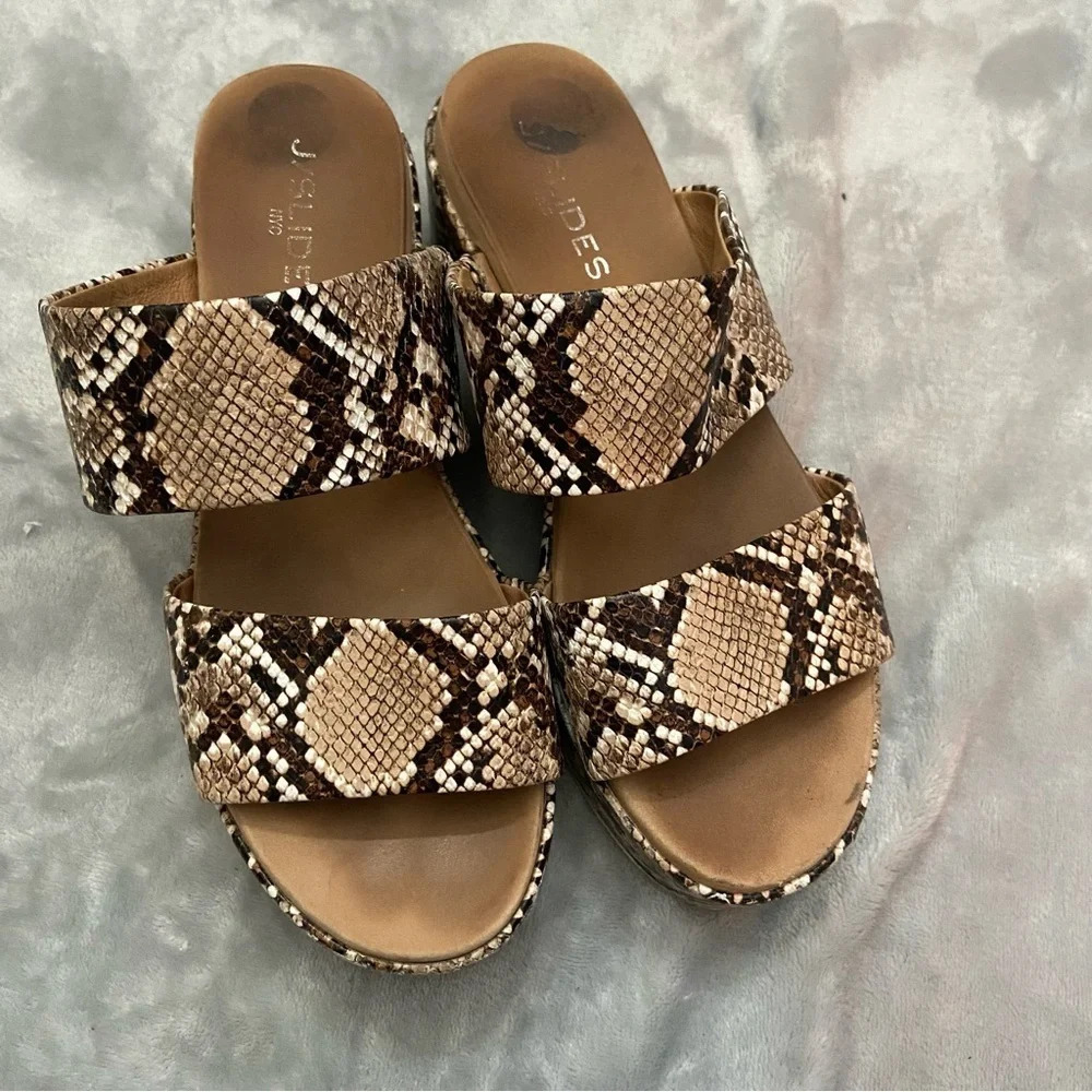 J/Slides Quincy Snake Print Python Platform Two S… - image 7
